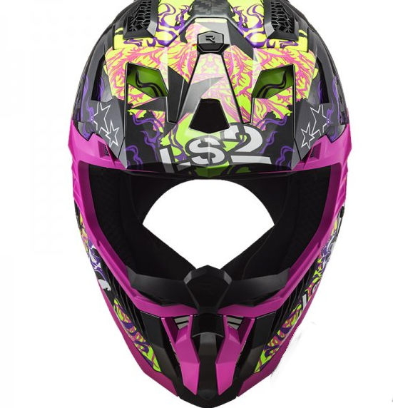 LS2 KASK CROSS MX703 C X-FORCE FIRESKULL VIOLET-06